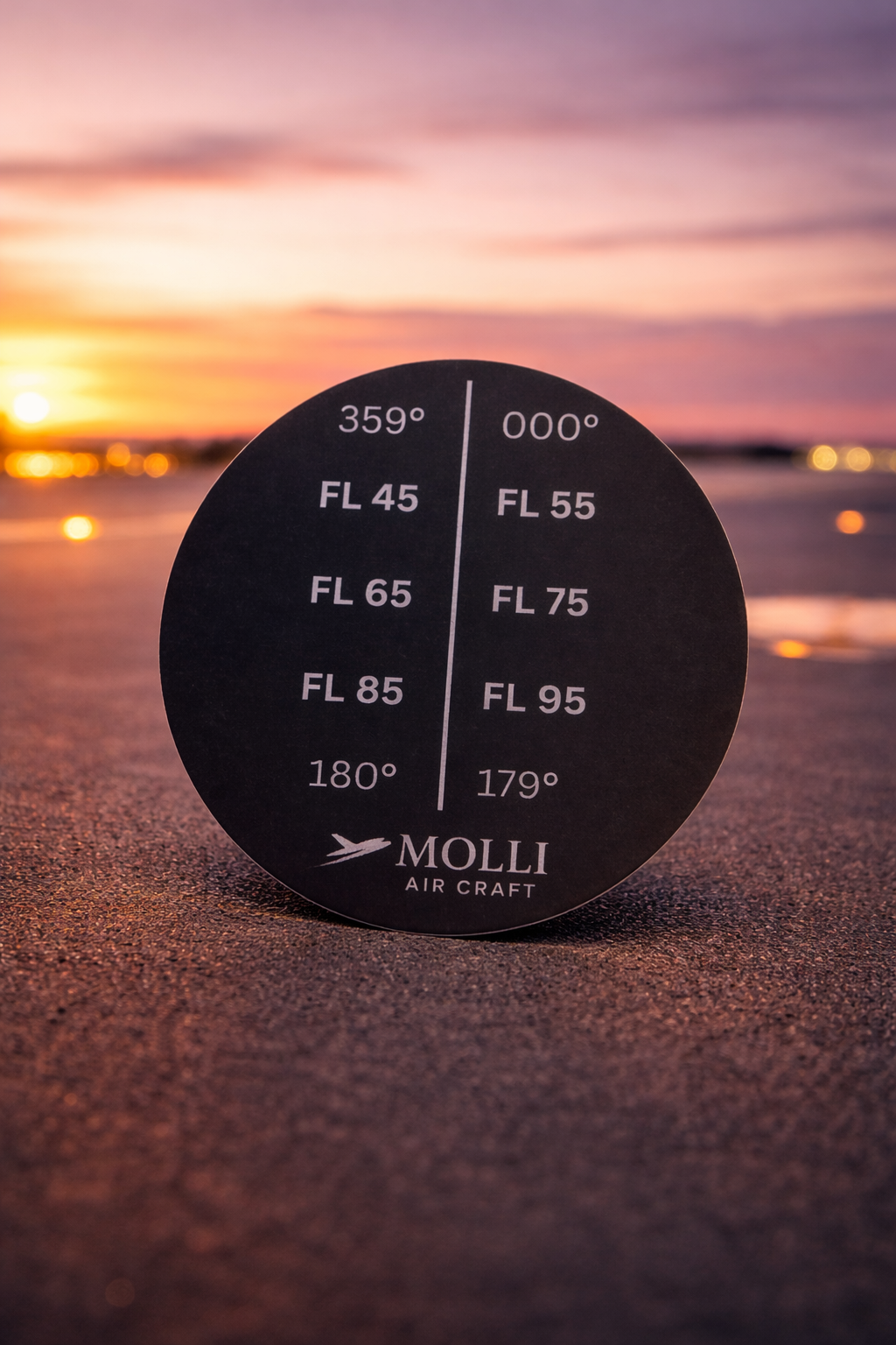 Aufkleber Halbkreisflugregeln - 4cm Durchmesser