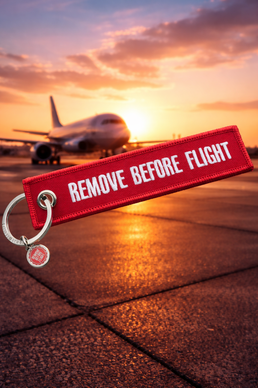 Der Original „Remove Before Flight“-Schlüsselanhänger