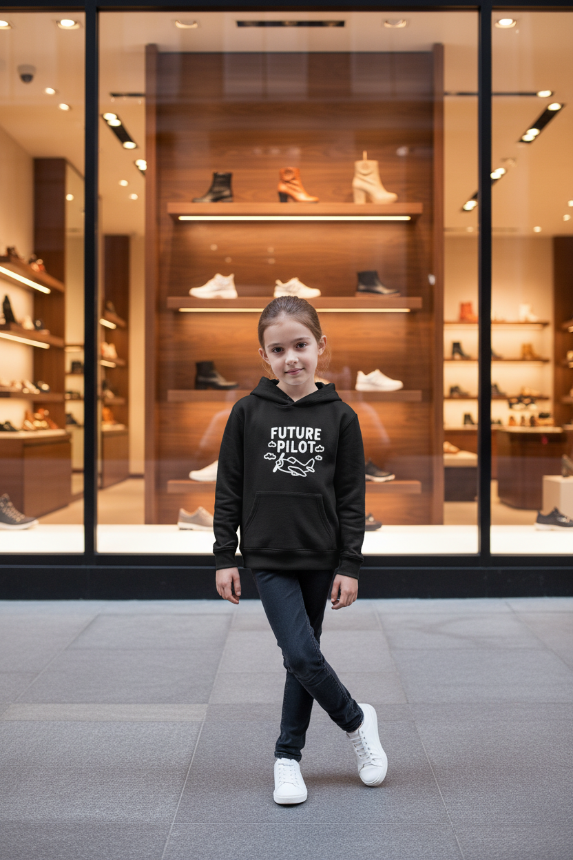 Future Pilot Kinder-Hoodie – Für kleine Flughelden ✈️☁️