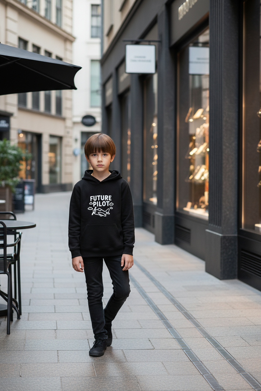 Future Pilot Kinder-Hoodie – Für kleine Flughelden ✈️☁️