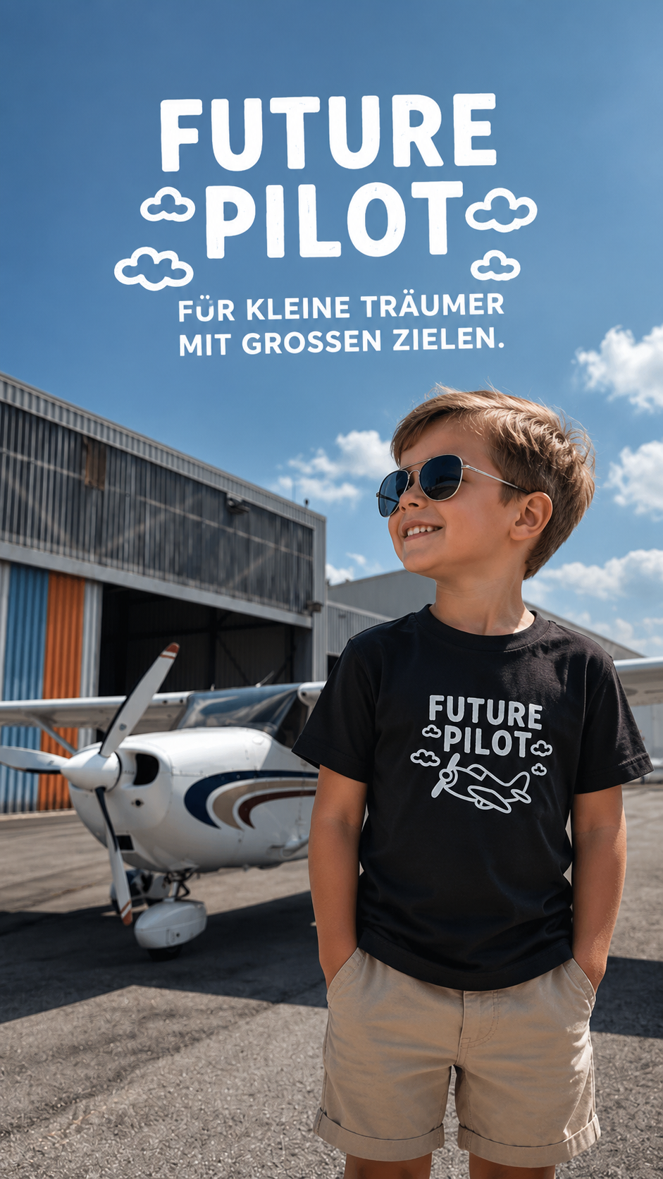 Future Pilot Kinder T-Shirt – Für kleine Flughelden ✈️